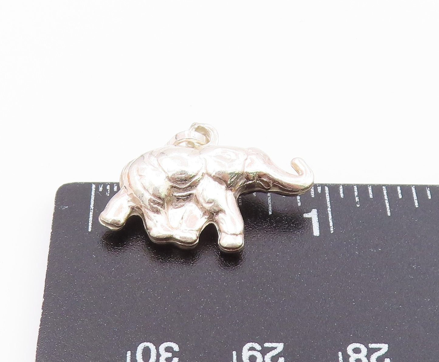 925 Sterling Silver Vintage Petite Shiny Elephant Hollow Pendant PT17505