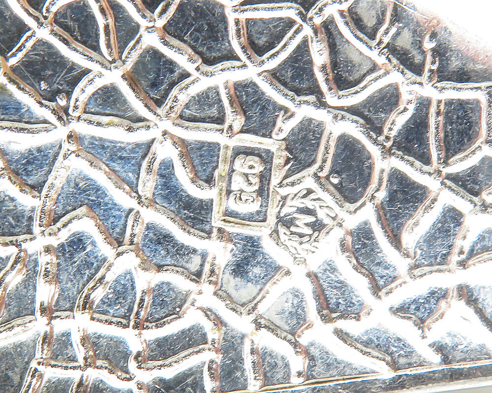 925 Sterling Silver Inlaid Pink & Blue Mother Of Pearl Scales Pendant PT14092