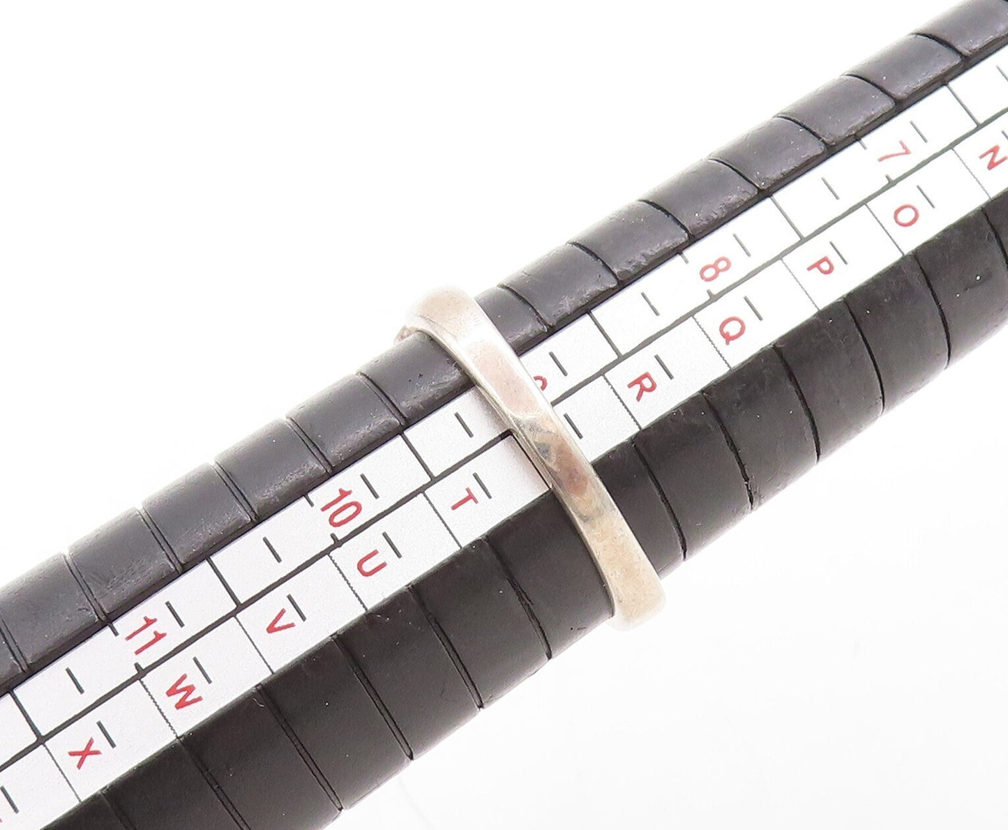 925 Sterling Silver Vintage Ring Diamonds & Marquise Cut Topaz Sz 9 RG31291