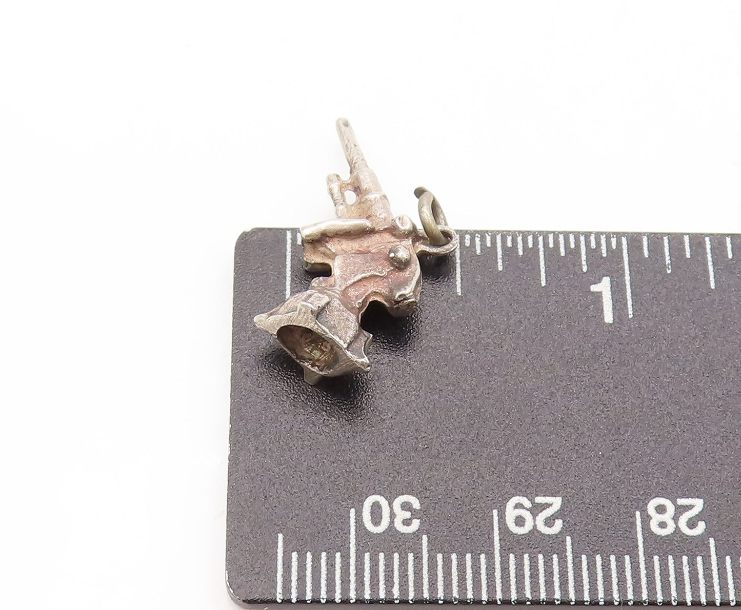 925 Sterling Silver Vintage Mini 3D Carved Telescope Charm Pendant PT22380