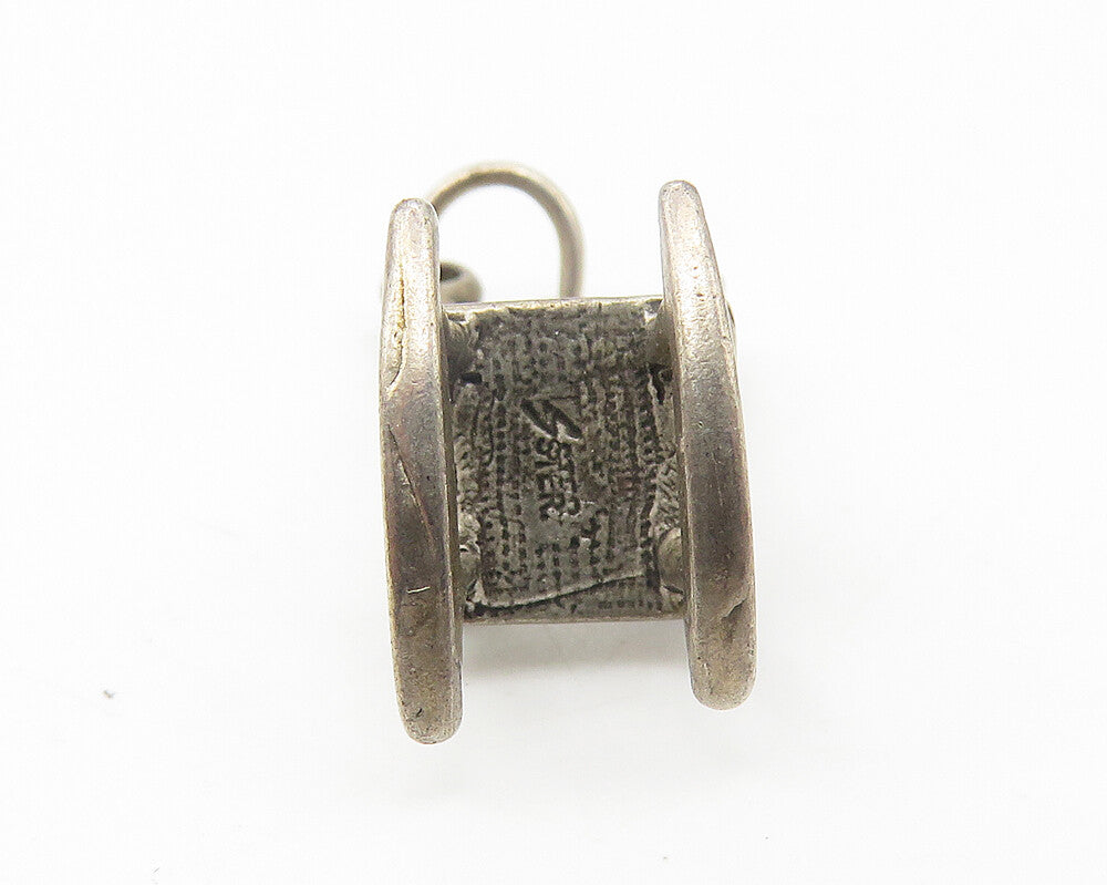 925 Sterling Silver Vintage Petite Rocking Chair Etched Detail Pendant PT8576