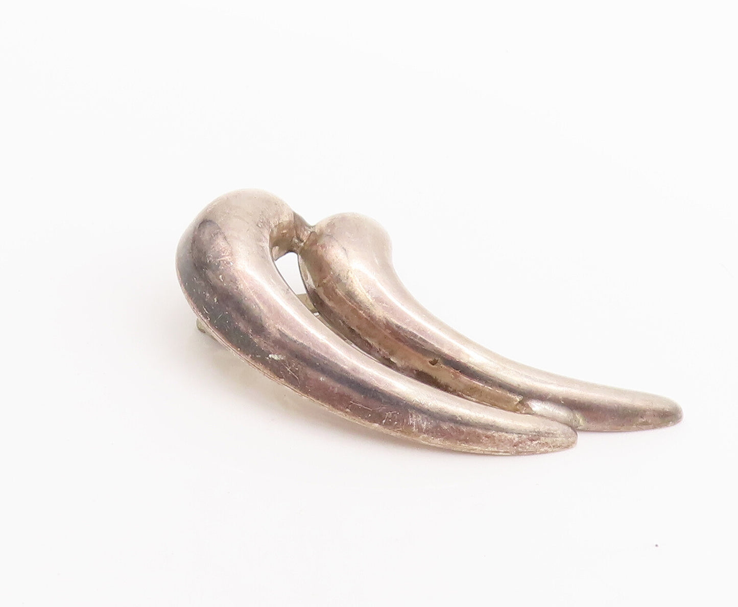 925 Sterling Silver Vintage Earrings JUVENTO LOPEZ REYES Pointed Teeth EG12876