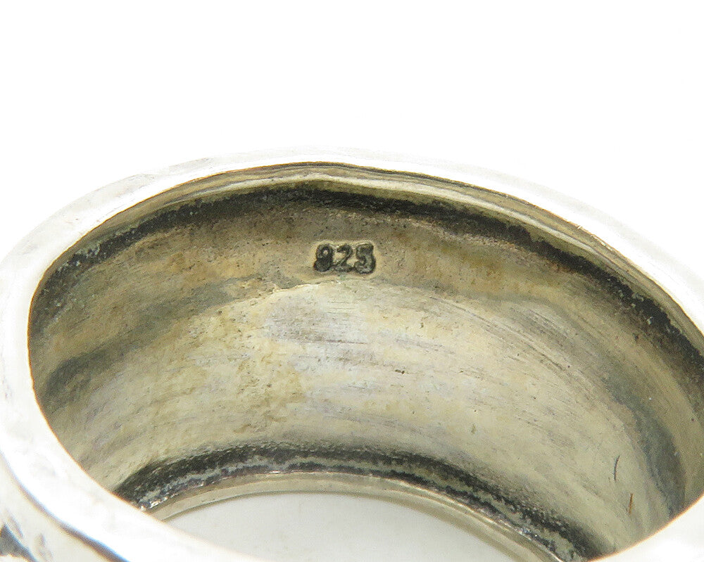 SHABLOOL ISRAEL 925 Silver Vintage Amethyst Swirl Cocktail Ring Sz 6 RG12798