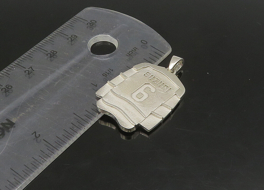 925 Sterling Silver Vintage Shiny Saginaw Ice Hockey Jersey Pendant PT18733