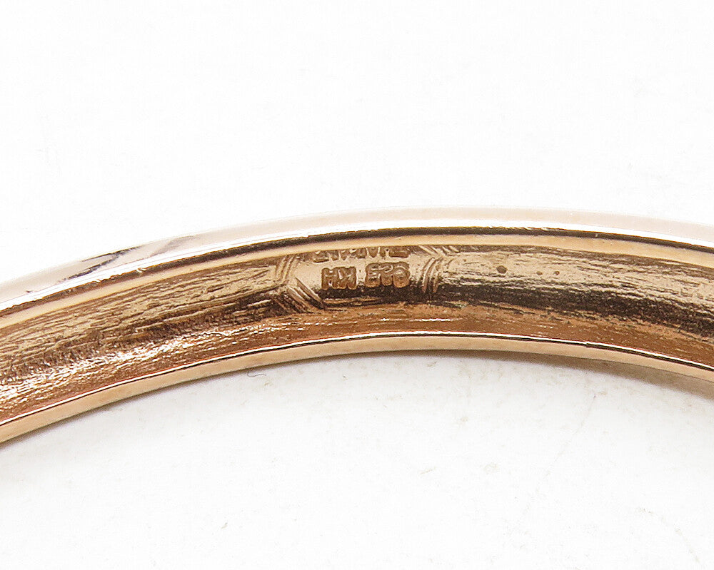 925 Sterling Silver Prong Set Topaz Rose Gold Plated Cuff Bracelet BT4886