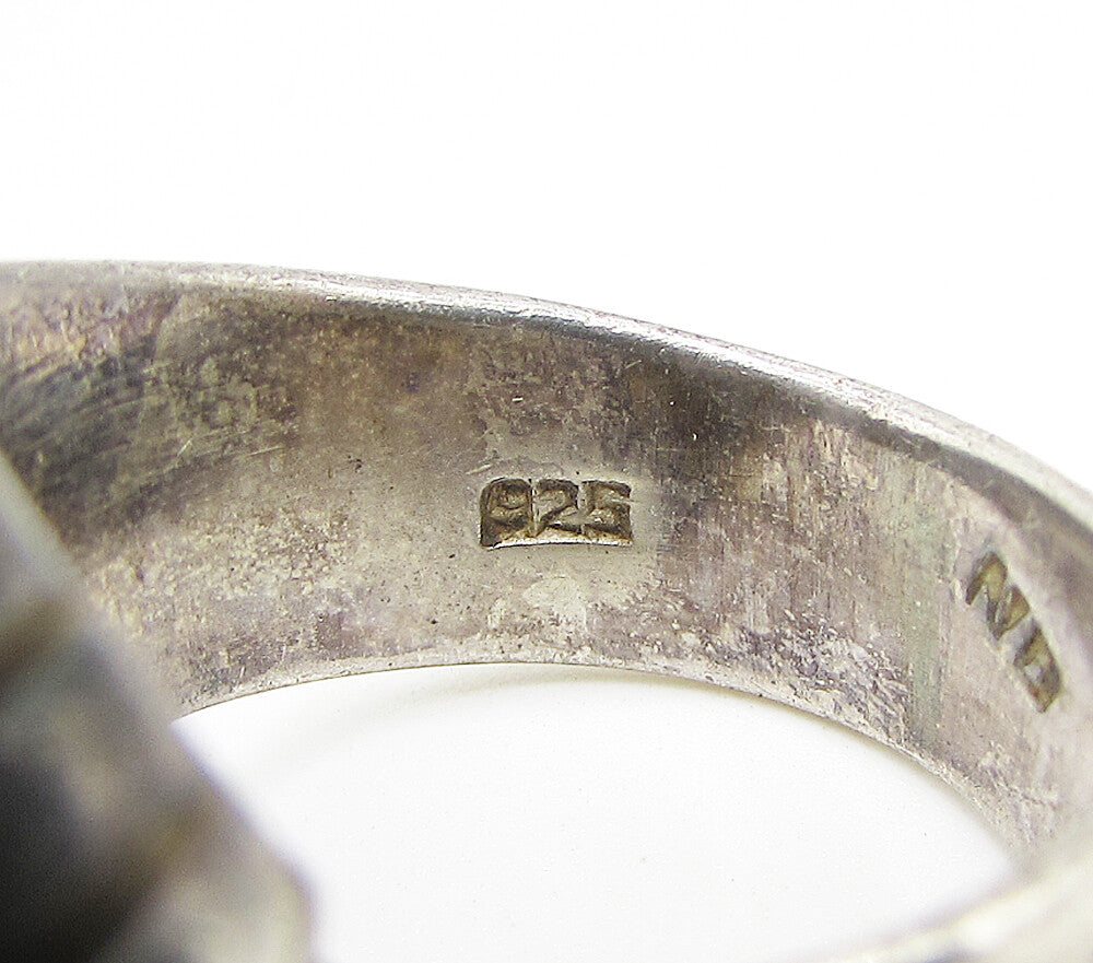 925 Sterling Silver Vintage Linear Wrapped Band Ring Sz 8 RG3364