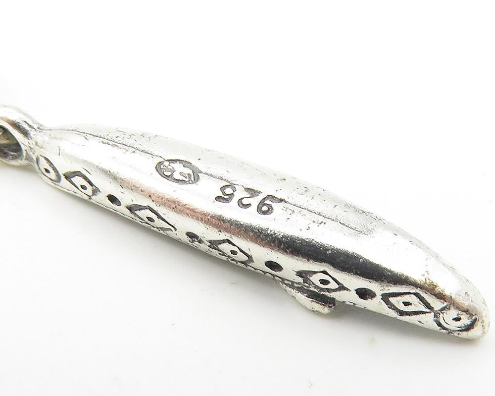 925 Sterling Silver Vintage Petite Kayak Boat Motif New York Pendant PT9090