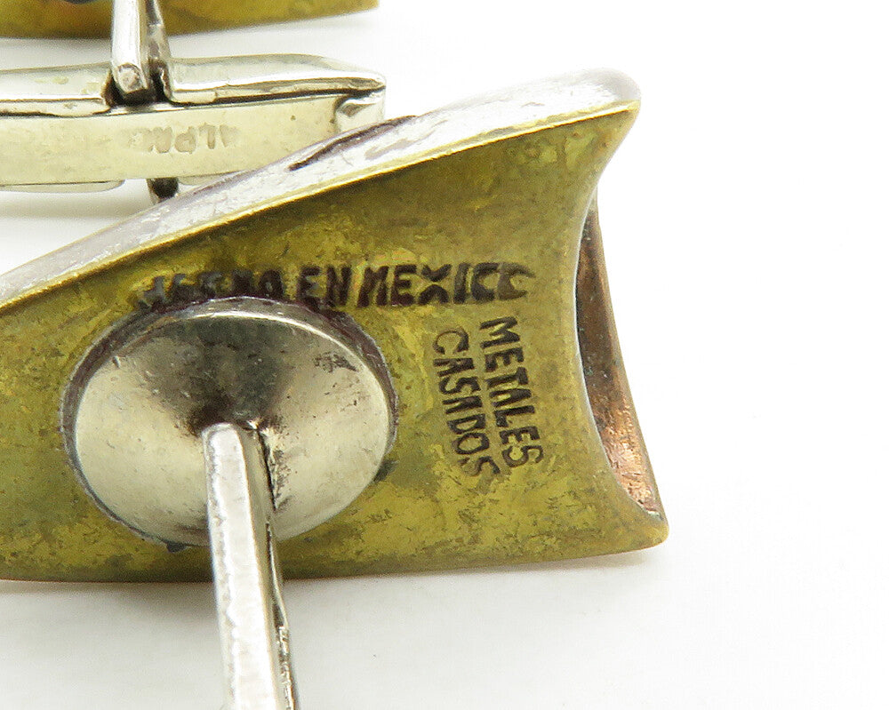 METALES CASADOS MEXICO 925 Sterling Silver Vintage Theater Mask Cufflinks TR2343