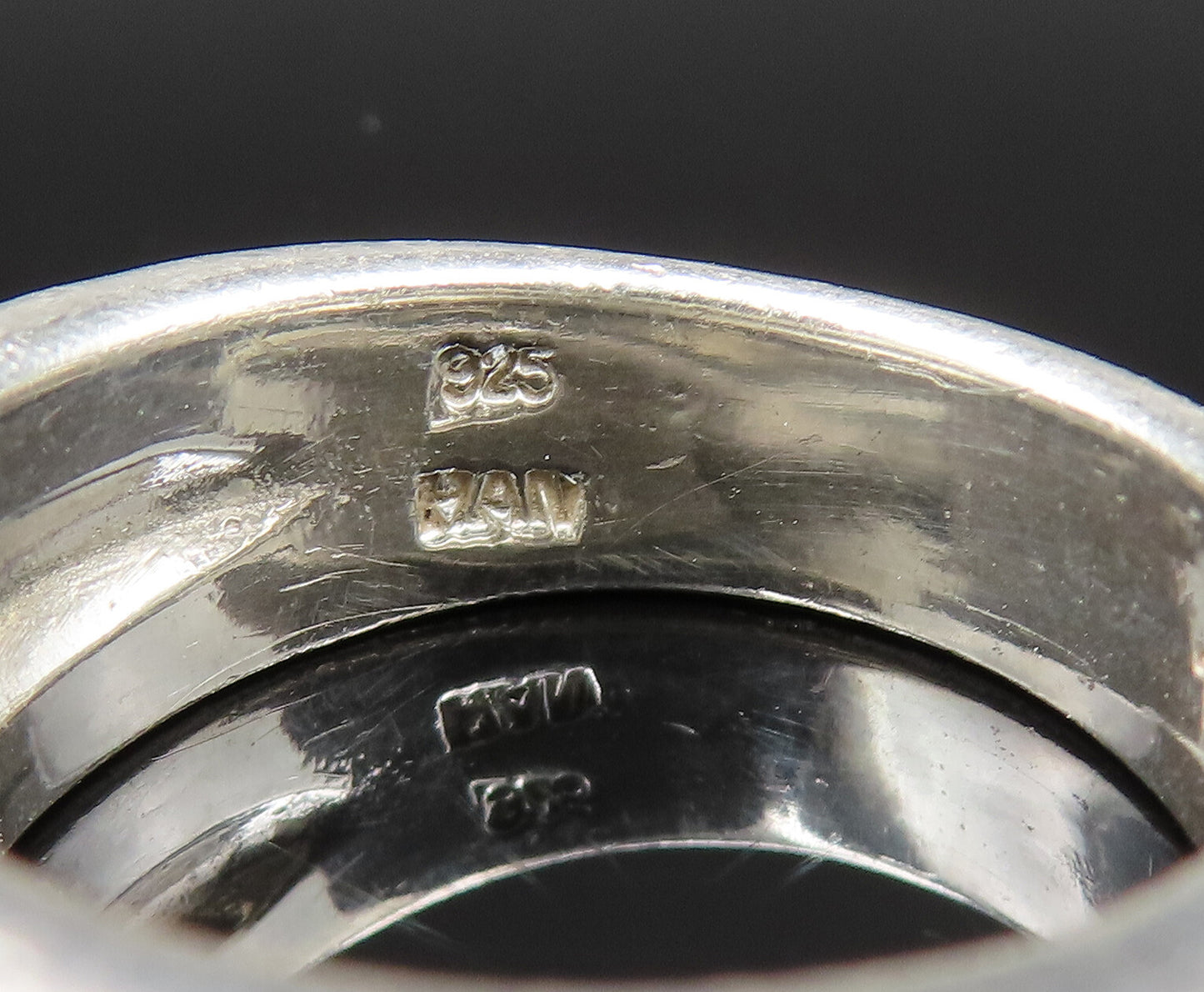 925 Sterling Silver Vintage Smooth Center Rolo Link Band Ring Sz 9 RG25373