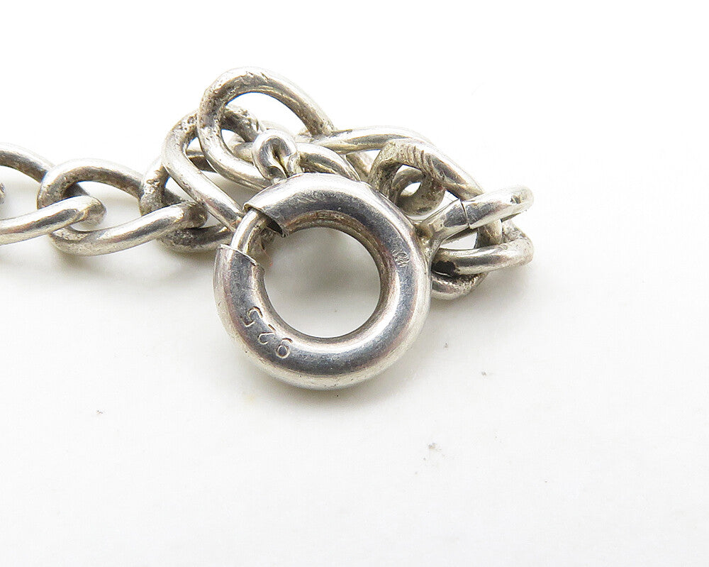 925 Sterling Silver Vintage Faceted Kyanite Shiny Chain Necklace NE2913