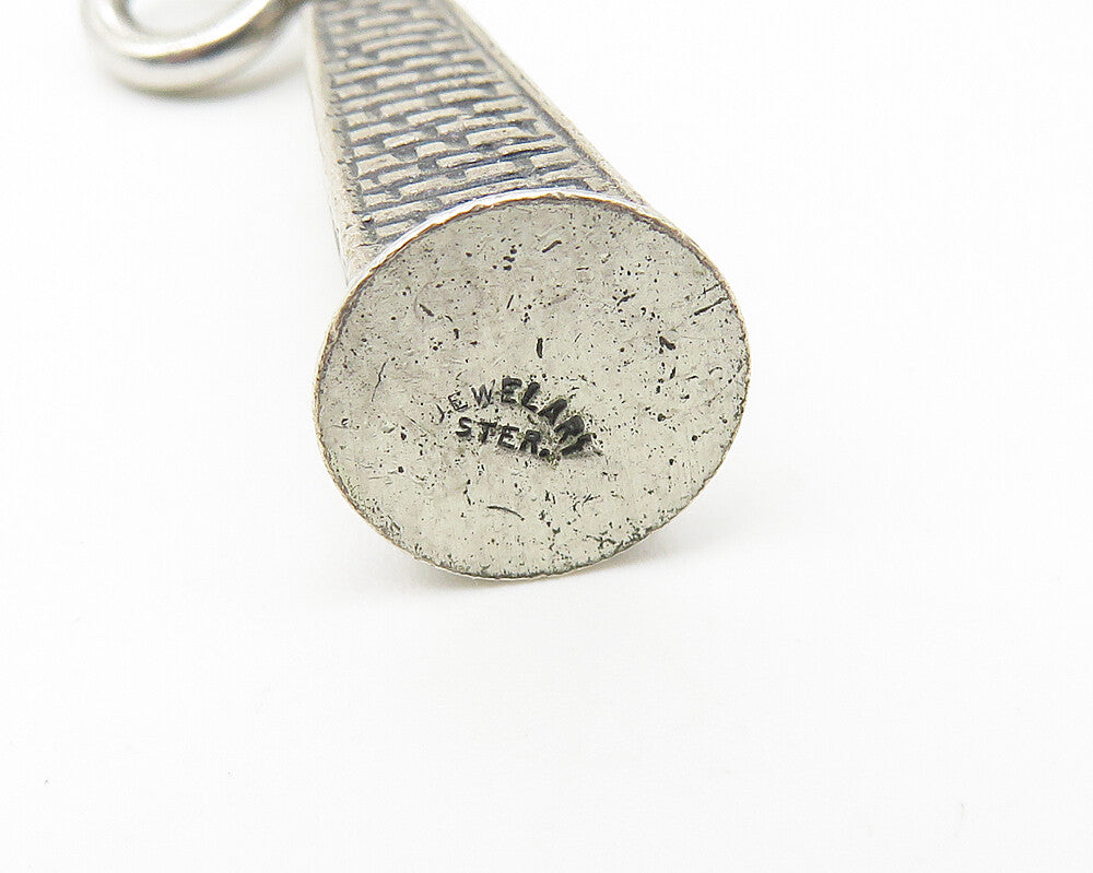 925 Sterling Silver Vintage Petite Dark Tone Light House Drop Pendant PT8415