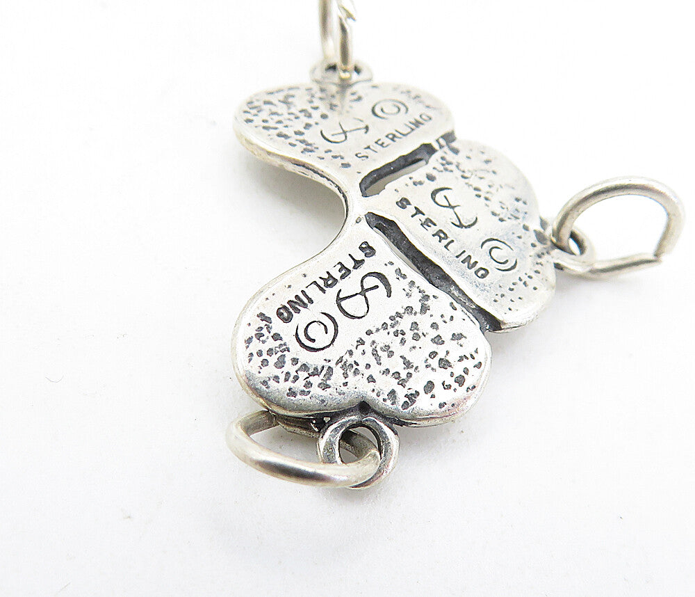 SHUBE 925 Sterling Silver Vintage We're Best Friends Hearts Pendant PT5385