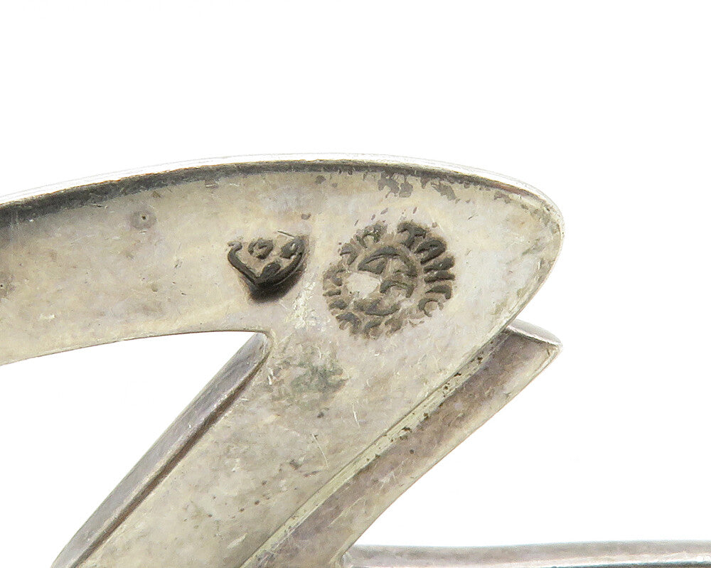 MEXICO 925 Silver Vintage Smooth Modernist Design Cuff Bracelet BT4689