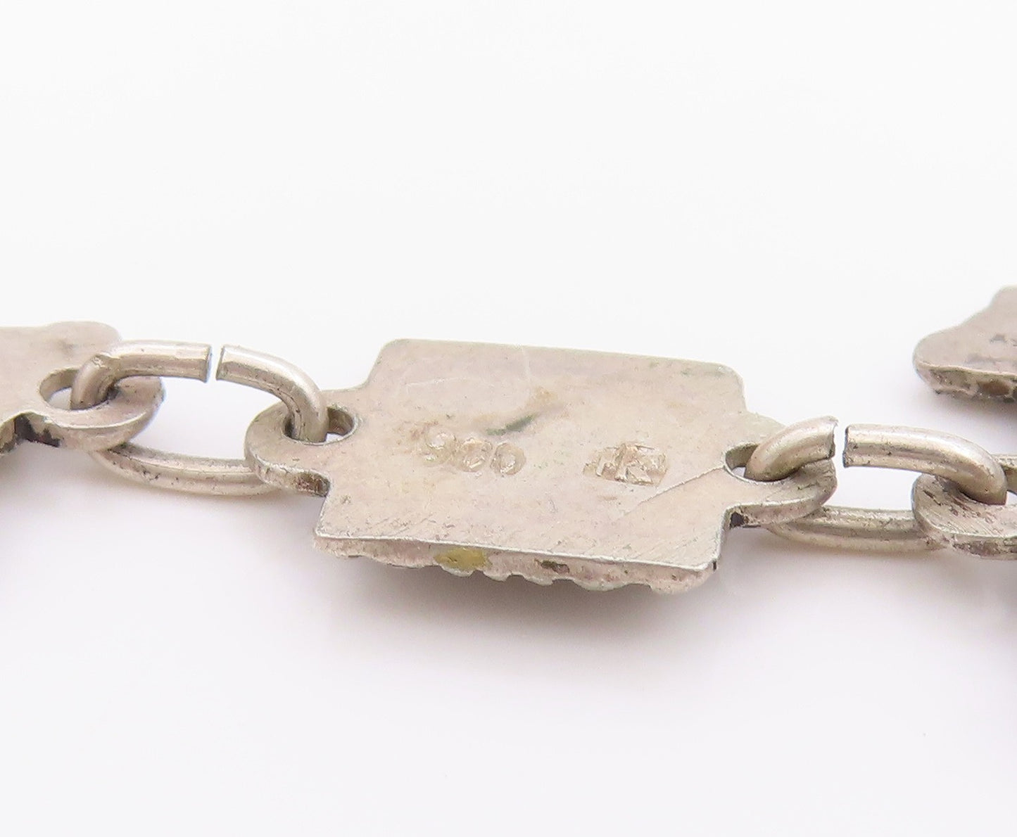 925 Sterling Silver Vintage Bracelet Antique Dark Tone Camel & Man Face BT11309