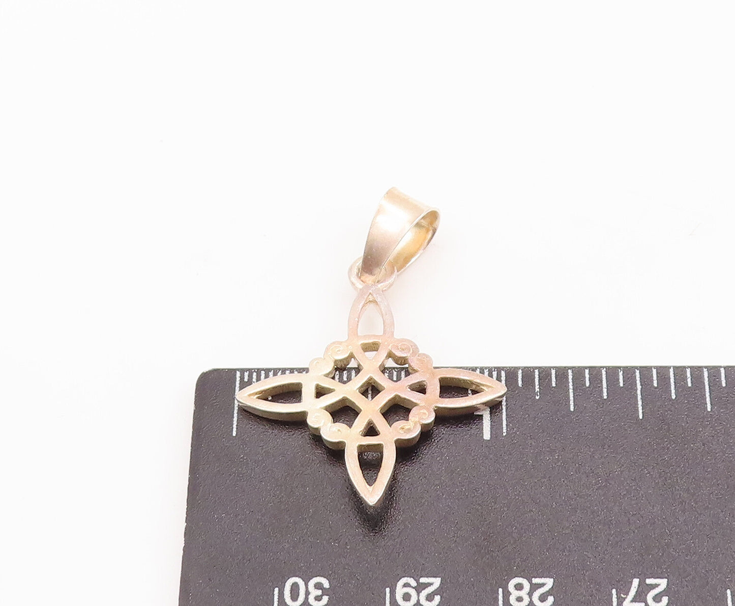 925 Sterling Silver Vintage Pendant Cutout Swirled Flower Carved PT23062