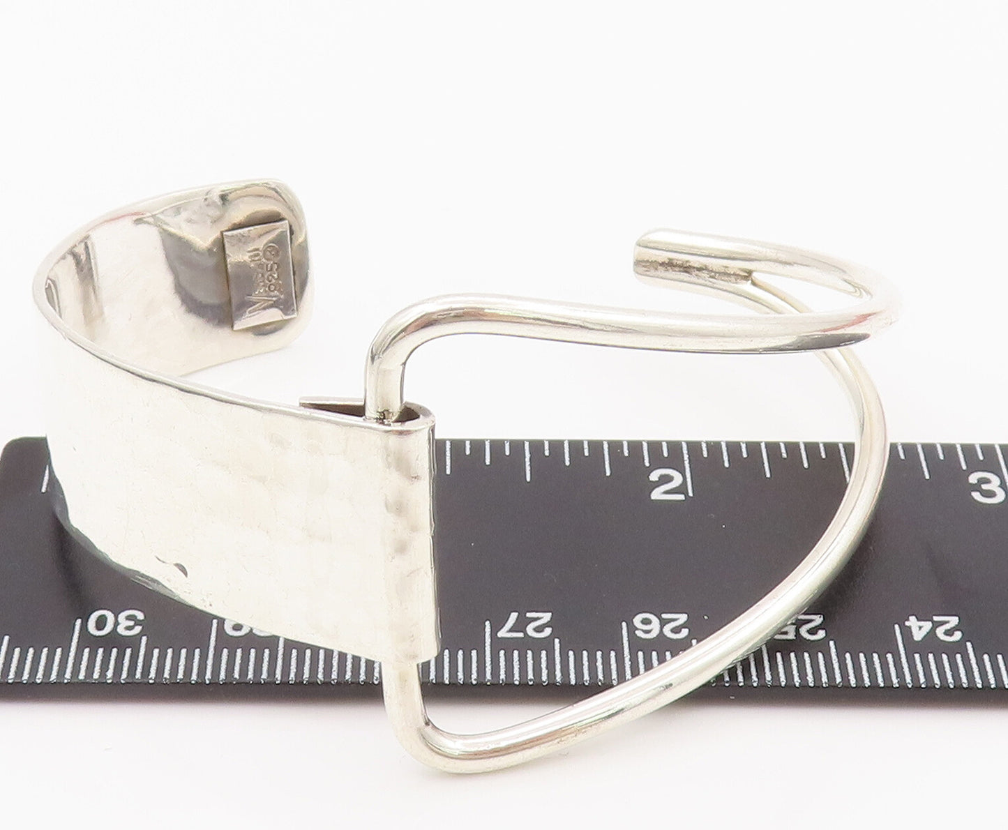 925 Sterling Silver Vintage Bracelet VERSANI Solid Designer Cutout Cuff BT10441