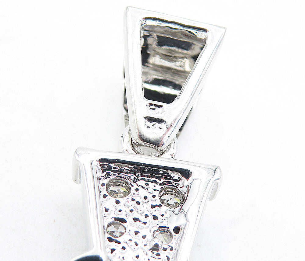925 Sterling Silver Sparkling Cubic Zirconia Religious Cross Pendant PT3461