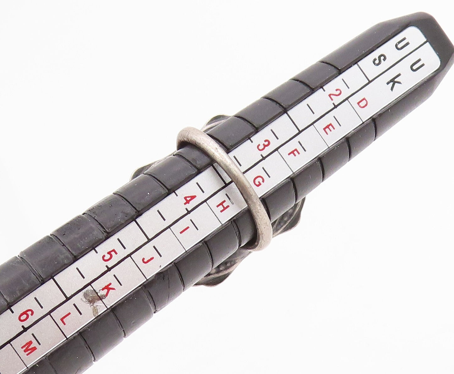 925 Sterling Silver Vintage Ring Dark Tone Victorian Hematite Sz 3.5 RG31718