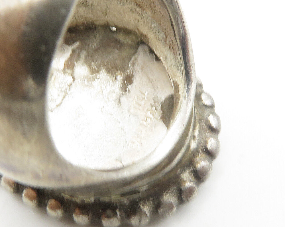 TULLA BOOTH 925 Silver Vintage Diamond Shape Detail Band Ring Sz 7 RG19518