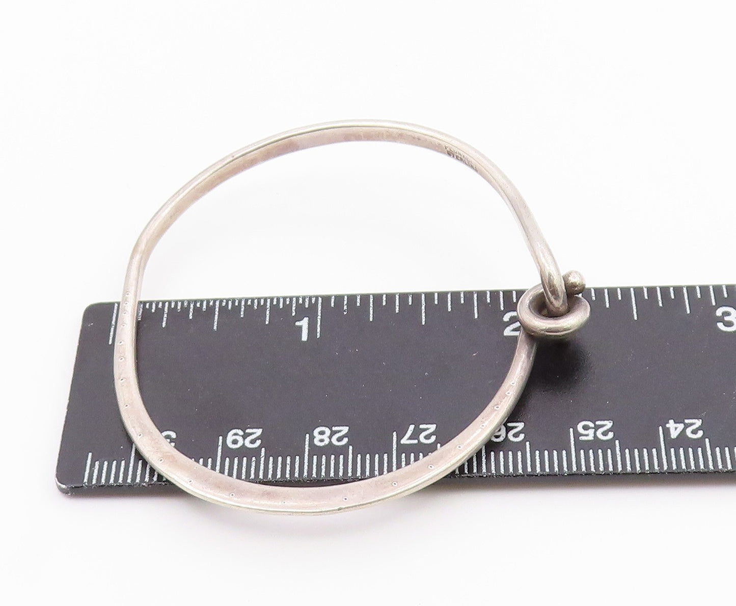 PLUNKETT 925 Sterling Silver Vintage Tied Knot Bangle Bracelet BT8368