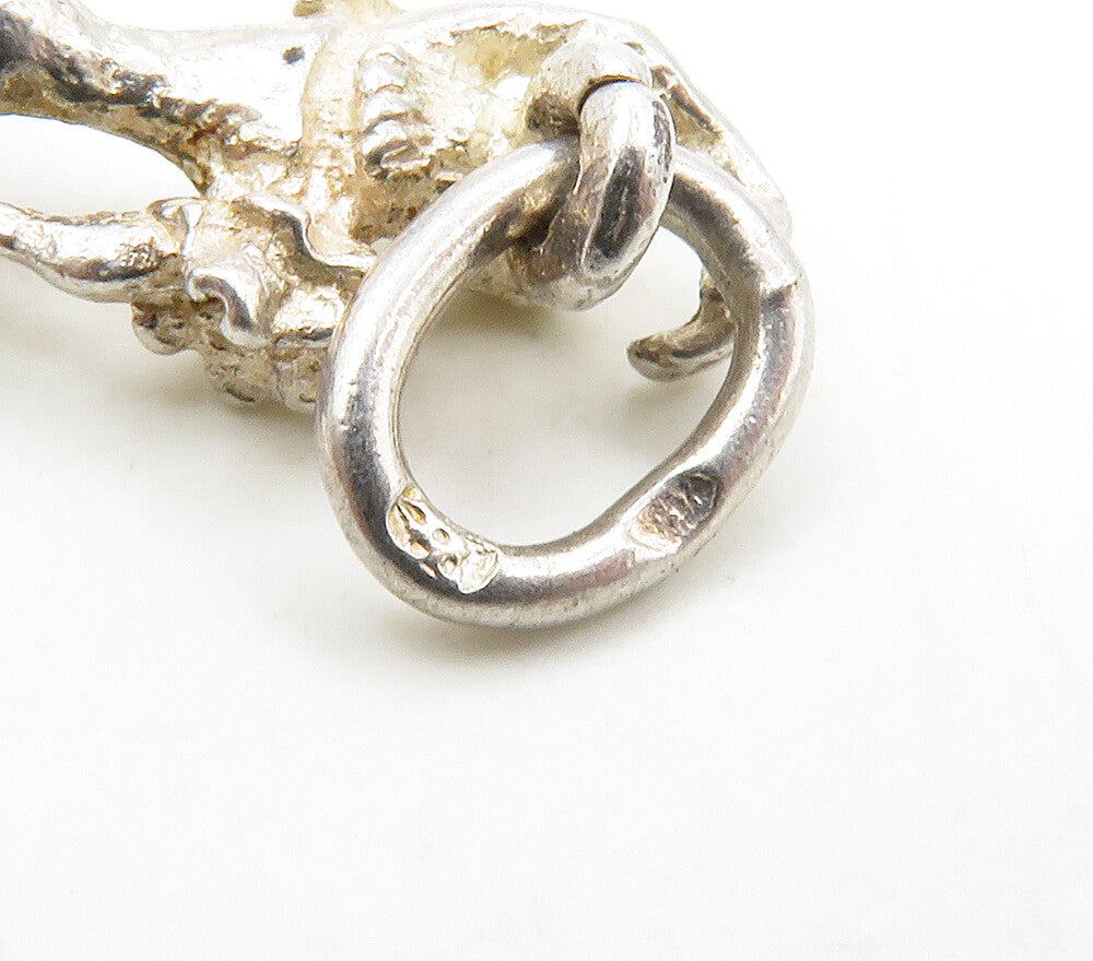 925 Sterling Silver Vintage Shiny Petite Woman In Dress Pendant PT13230