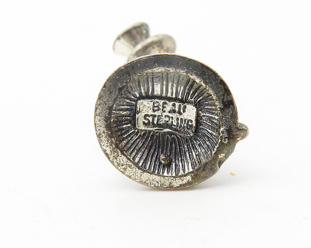 BEAU 925 Sterling Silver Vintage Old Fashioned Telephone Pendant PT9433