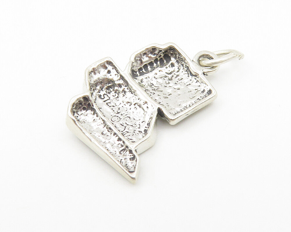 925 Sterling Silver Vintage Old Fashioned Desk Top Computer Pendant PT8148