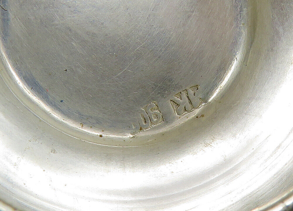 ISRAEL 925 Sterling Silver Vintage Oxidized Star Pattern Container TR3005