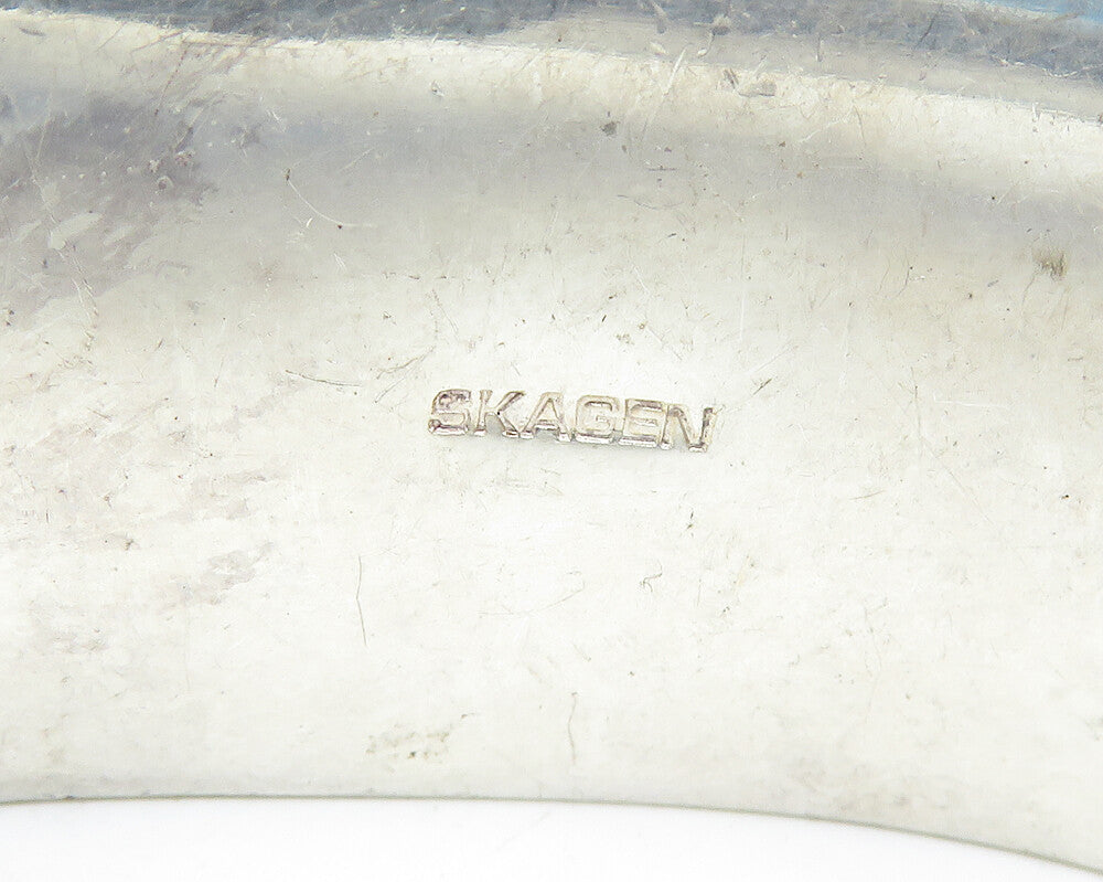 SKAGEN 925 Sterling Silver Vintage Minimalist Smooth Cuff Bracelet BT7246