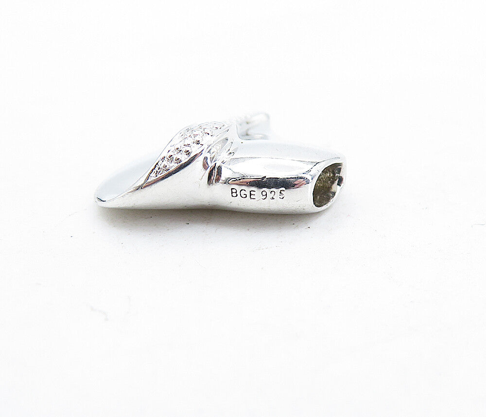 925 Sterling Silver Genuine Diamonds Daughter Quote Heart Pendant PT4003