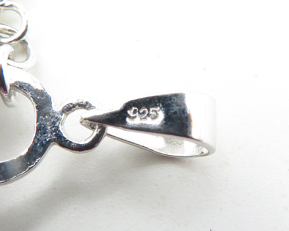 925 Sterling Silver Pink Cubic Zirconia Love Heart Lock & Key Pendant PT8086