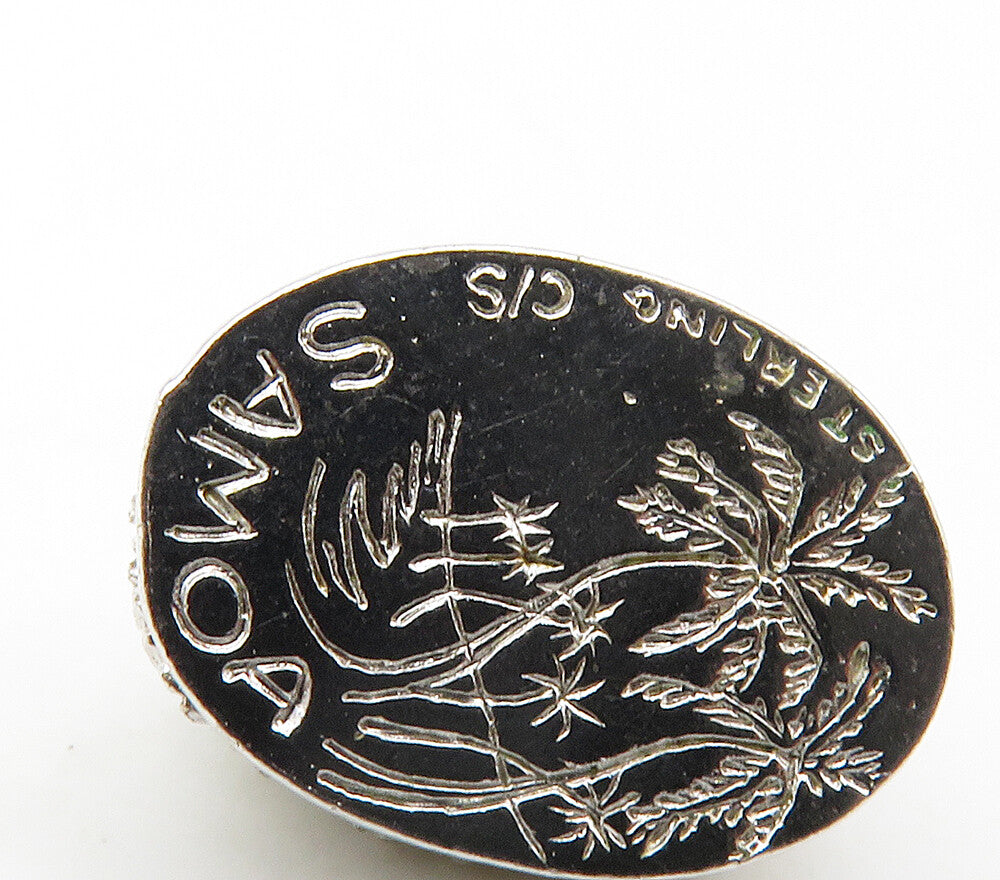 925 Sterling Silver Vintage Shiny Petite Island Hut Motif Pendant PT13075