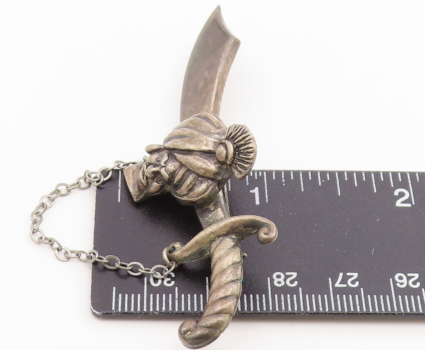 925 Sterling Silver Vintage Brooch Korda Thief of Bagdad Scimitar Pin BP12672