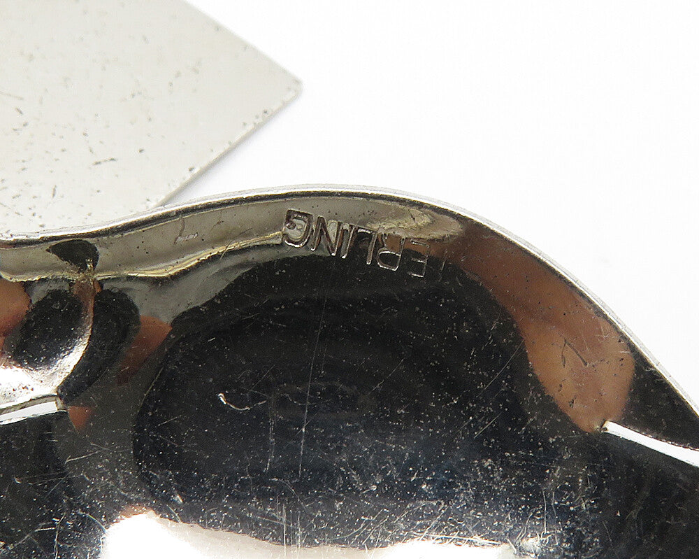 925 Sterling Silver Vintage Shiny Flying Dove With Letter Brooch Pin BP7166