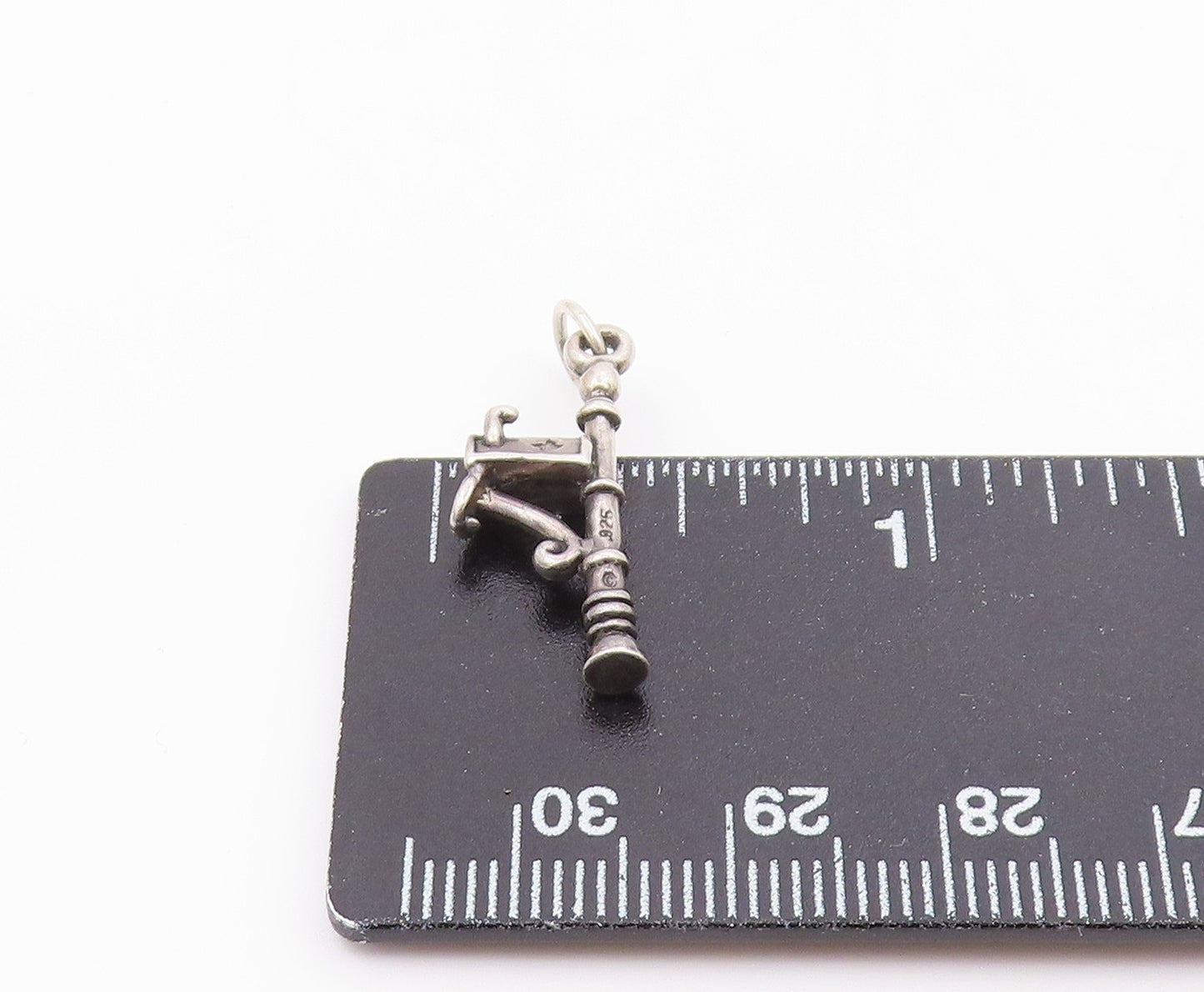 925 Sterling Silver Vintage Dark Tone Old Fashion Mailbox Pendant PT20061