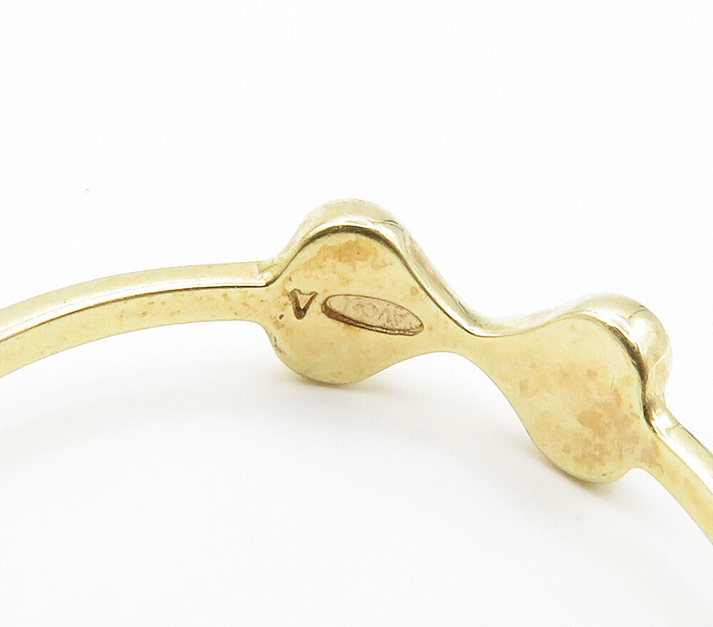 AVON 925 Sterling Silver Shiny Gold Plated Bow Tie Band Ring Sz 11 RG15071