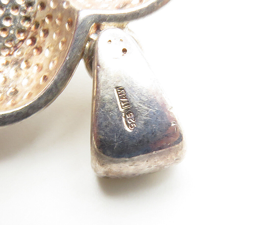 925 Sterling Silver Vintage Love Heart Dome Smooth Drop Pendant PT12705