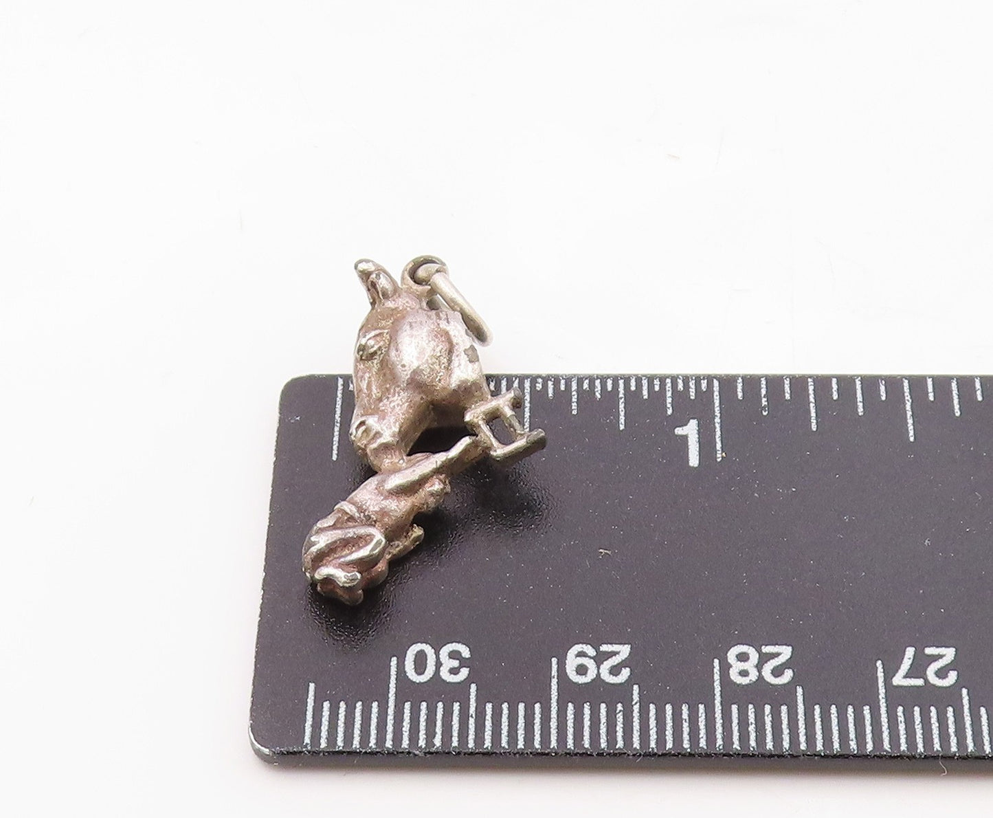 925 Sterling Silver Vintage Shiny Petite Horse's Head Pendant PT16717