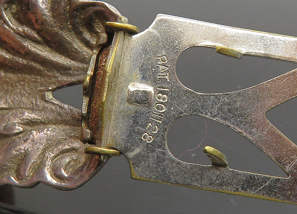 925 Sterling Silver Vintage Shiny Floral Leaf Design Tie Clip TR2942