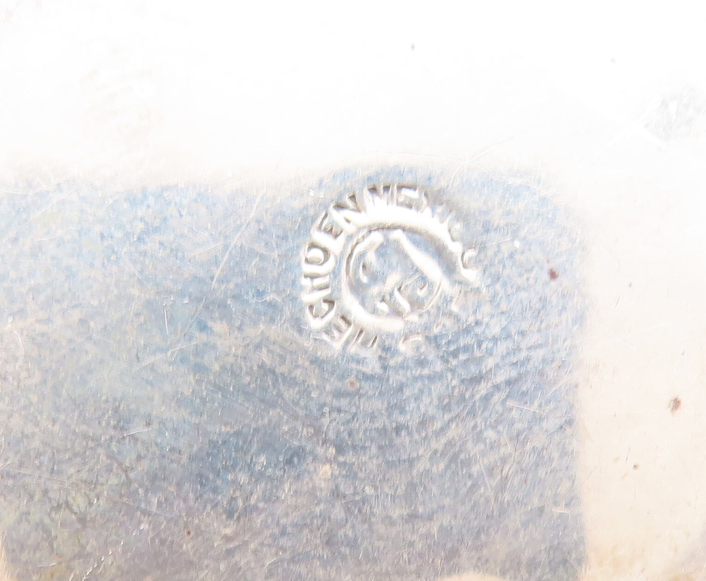 925 Sterling Silver Vintage Brooch Pin MAYAN AZTEC Etched Sun Calendar BP10597