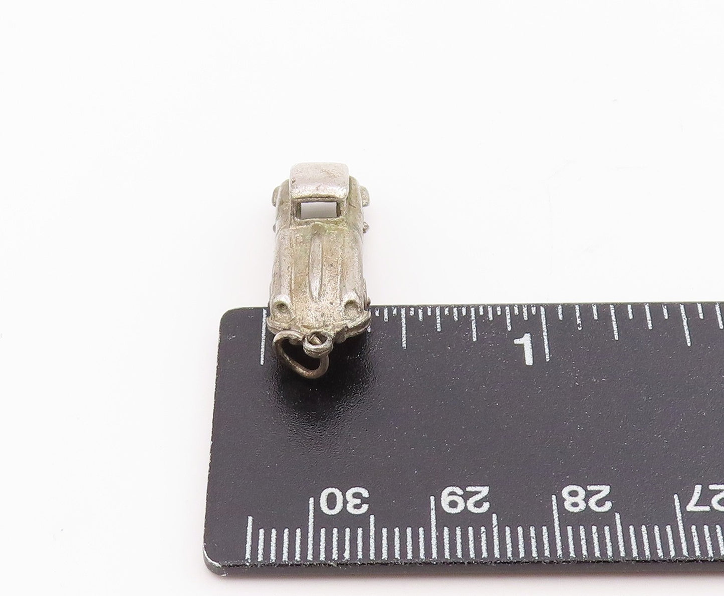 925 Sterling Silver Vintage Pendant Classic Retro Roadster Car Charm PT25659