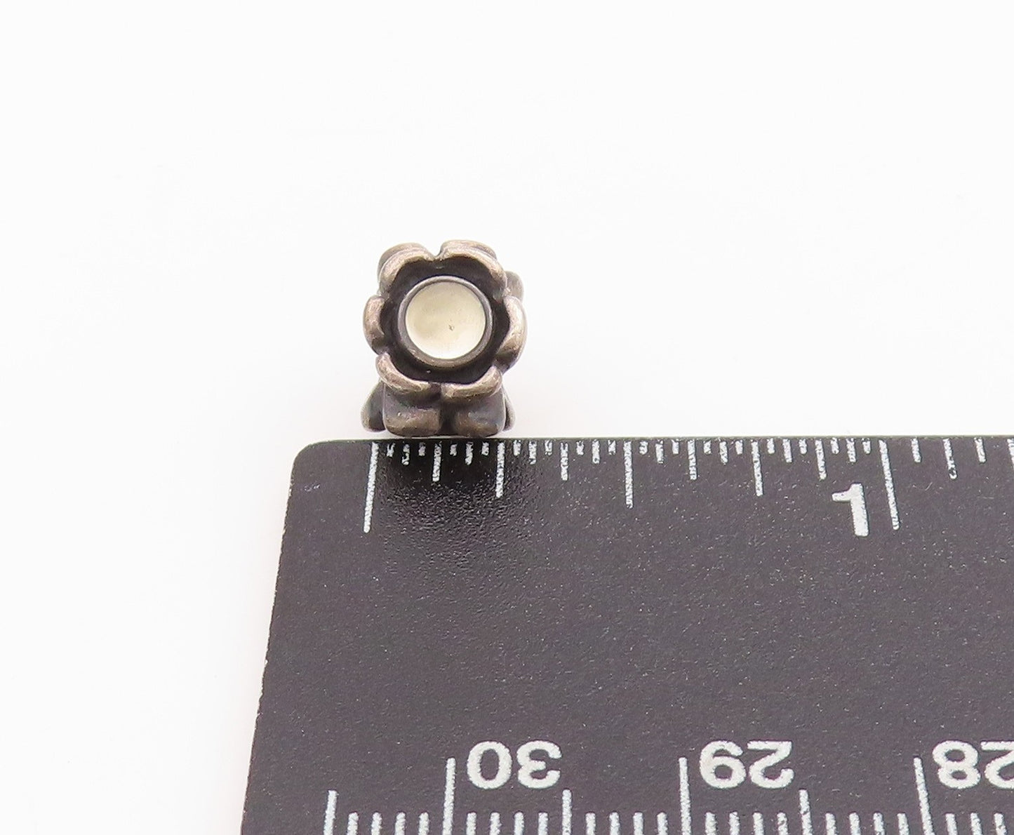 925 Sterling Silver Vintage Pendant PANDORA Cat's Eye 4 Way Flower PT24399