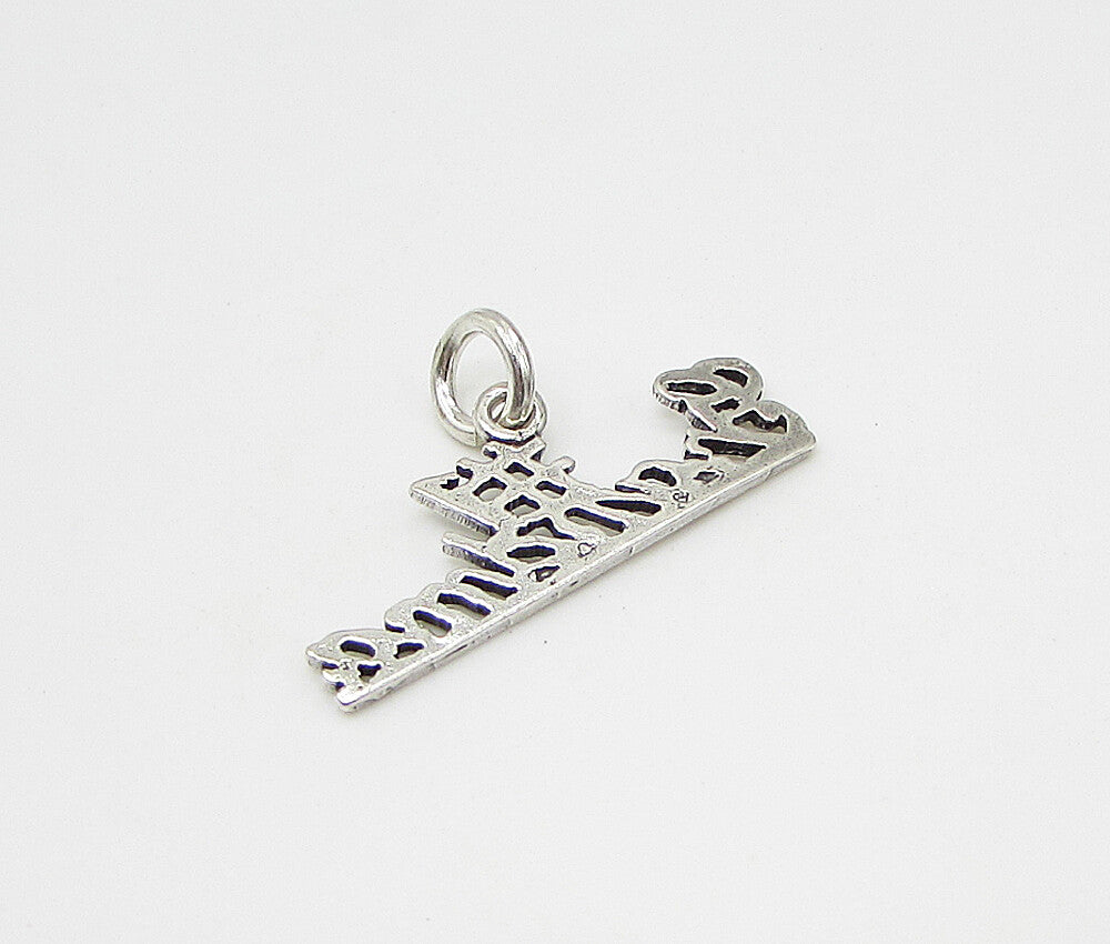 925 Sterling Silver Vintage Number 1 Grandma Charm Pendant PT1889