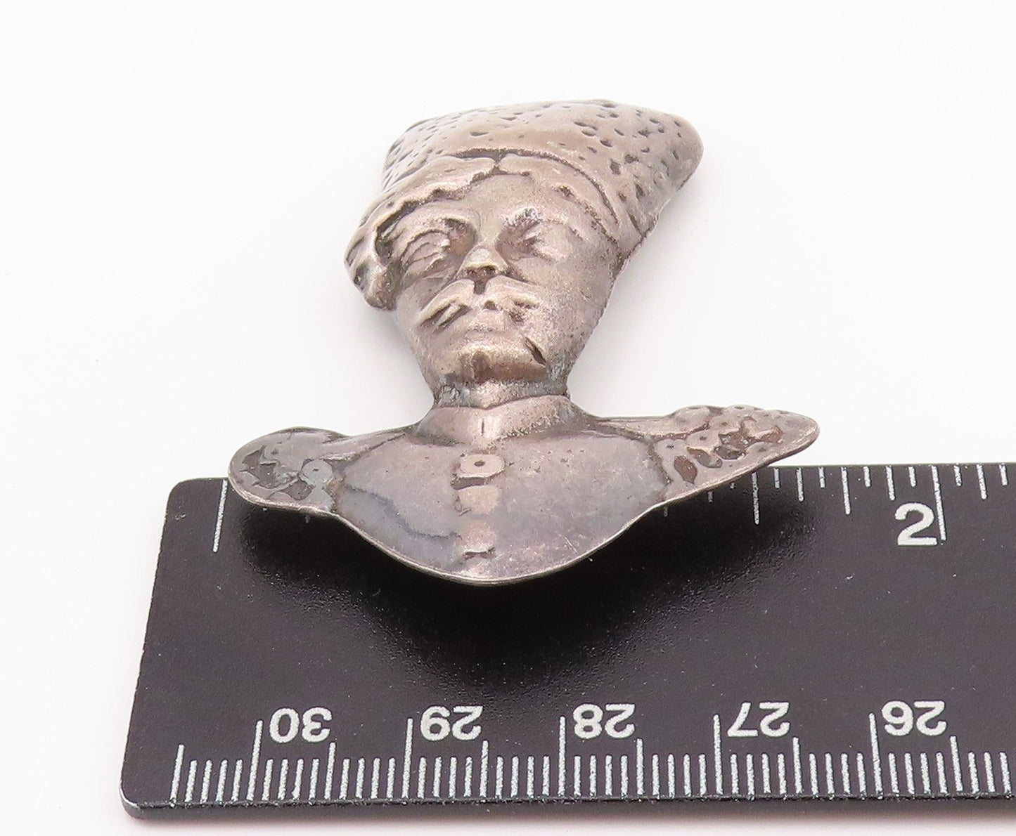 925 Sterling Silver Vintage Brooch Antique Royal Czar Figure BP12533