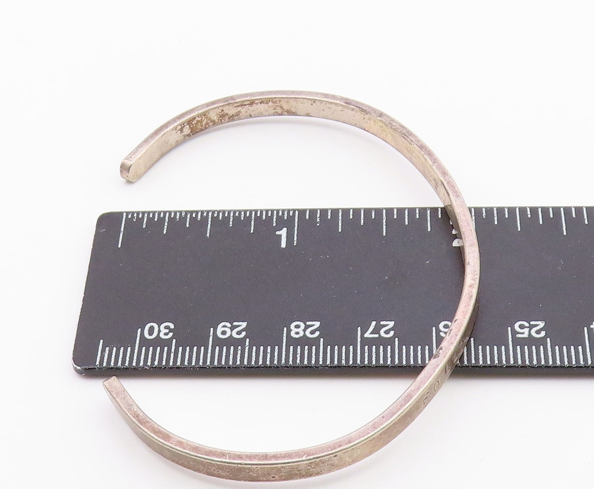 925 Sterling Silver Vintage Follow Your Instincts Cuff Bracelet BT9176