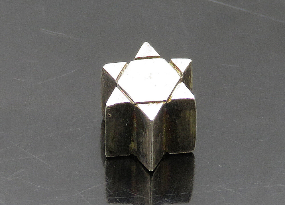925 Sterling Silver Vintage Petite Dark Tone Star Slide Pendant PT15675