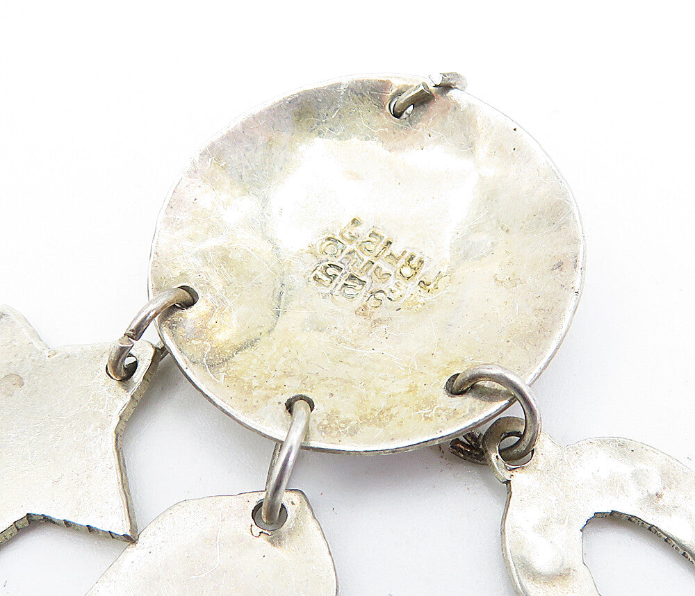 MEXICO 925 Sterling Silver Vintage Two Tone Star Cowboy Boot Pendant PT2723