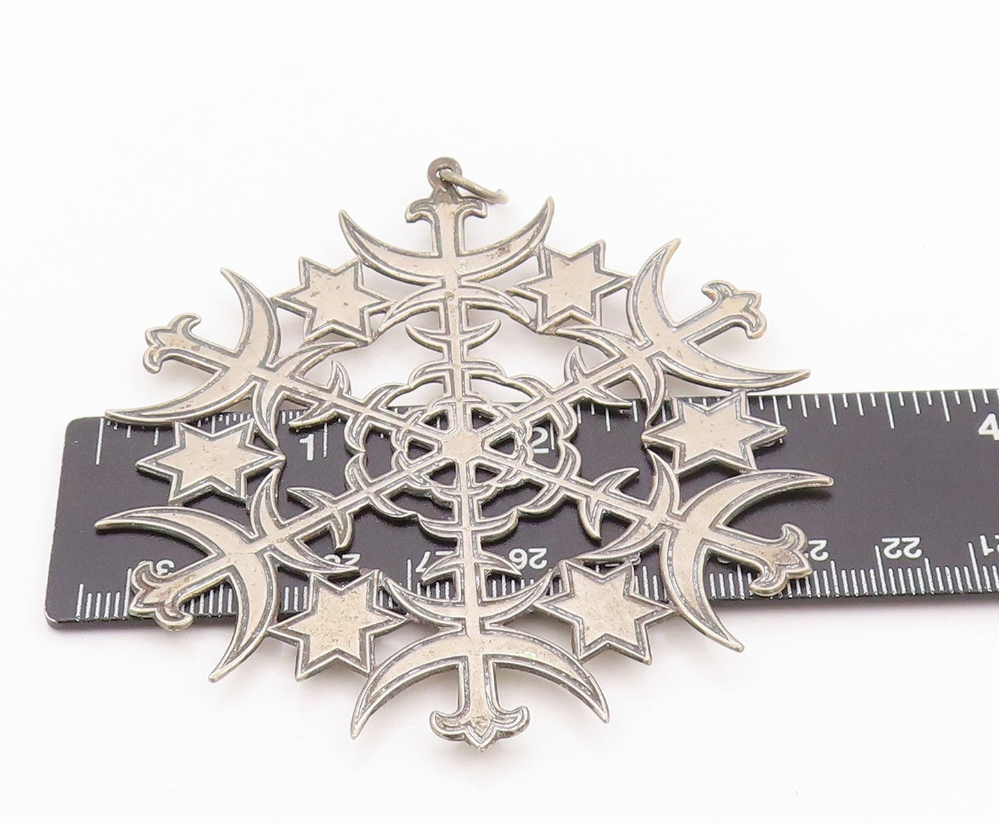 925 Sterling Silver Vintage Pendant MMA 1973 Christmas Tree Topper Star PT24032