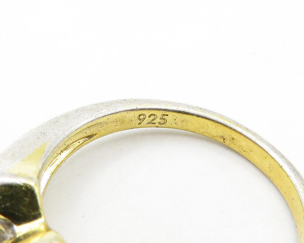 925 Sterling Silver Vintage Genuine Diamonds Shiny Band Ring Sz 7 RG19754