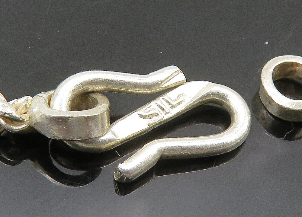925 Sterling Silver Vintage Shiny Minimalist Rope Twist Chain Necklace NE3407